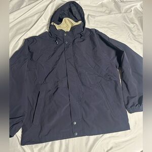 Men’s Charles River Apparel Jacket Windbreaker RN# 65178 Navy Sz Large